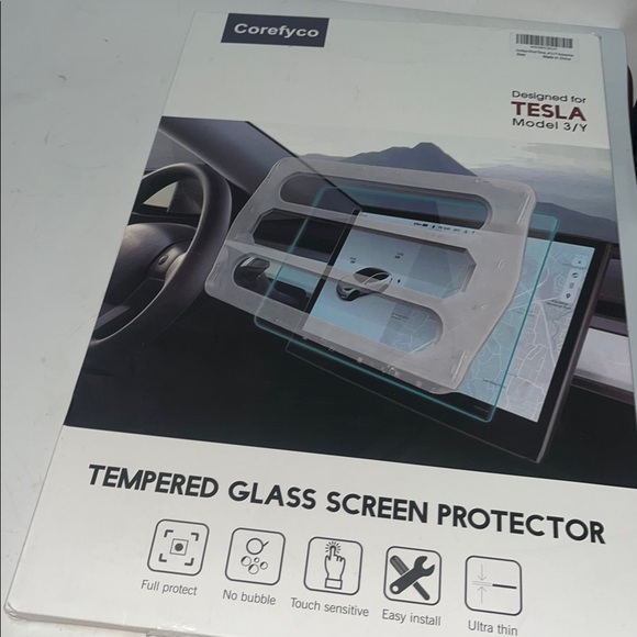 Corefyco Tempered Glass Screen Protector for Tesla Model 3/Y - Picture 4 of 11